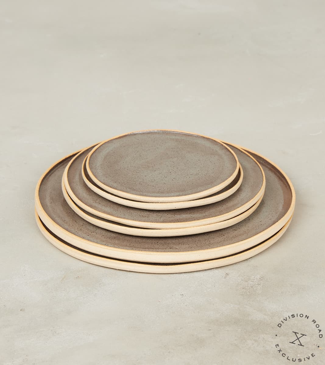 The Fields Artisan Hand Thrown Stoneware Plates - Graphite