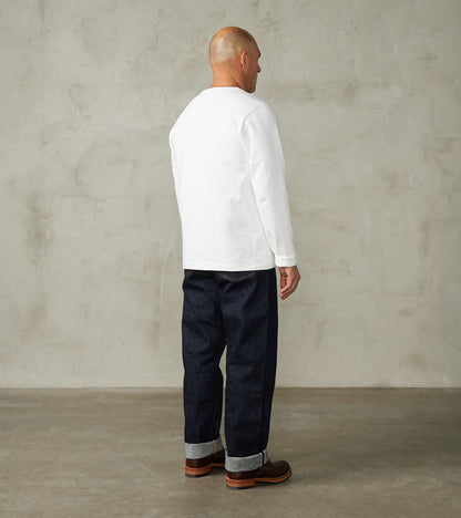 S218 Good Originals - 10.7oz Loopwheeled 2-Thread Heavyweight Longsleeve - 01 White