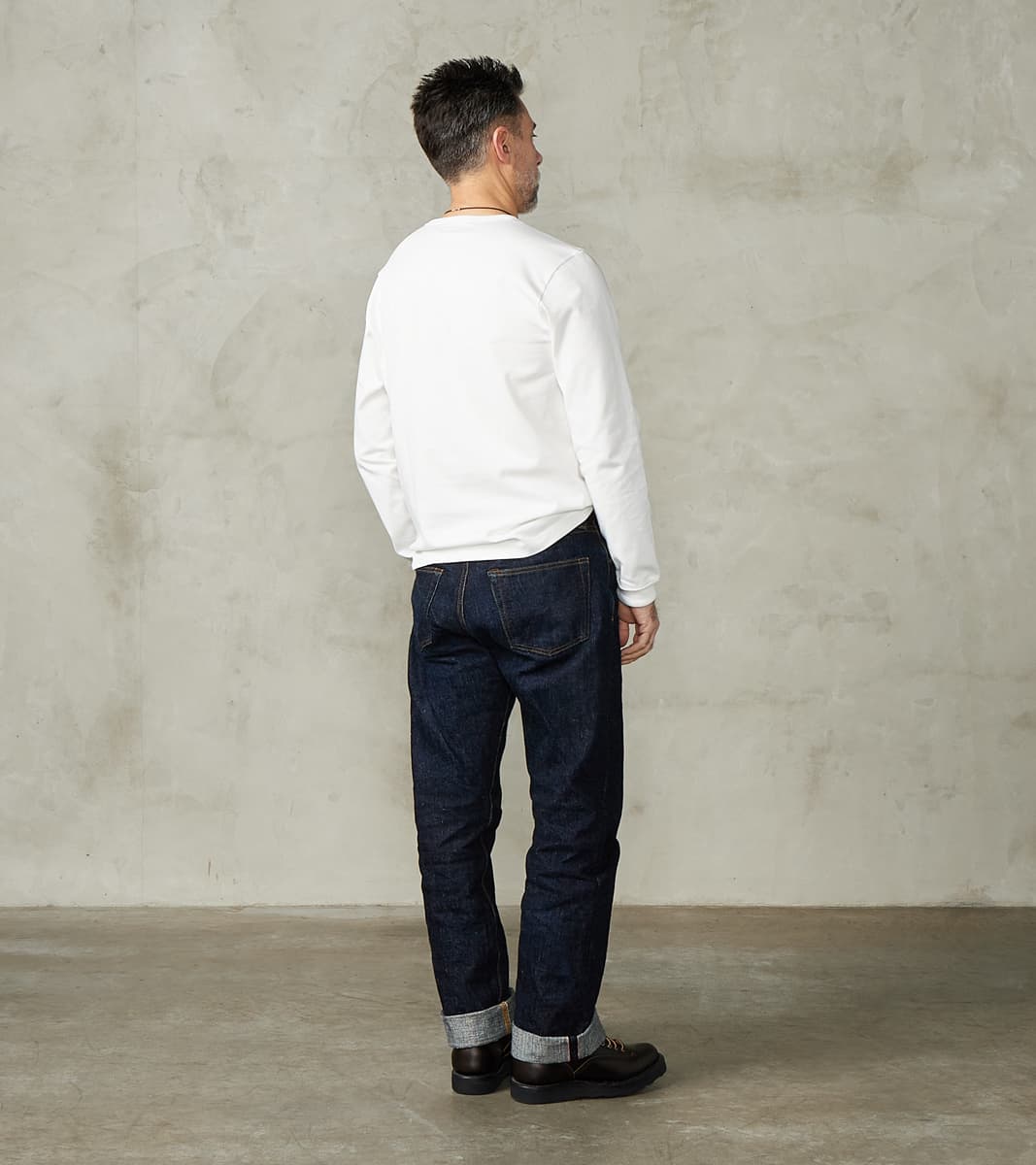 2M15 Good Originals - 6.8oz Vintage Machine 2-Thread Longsleeve - 01 White