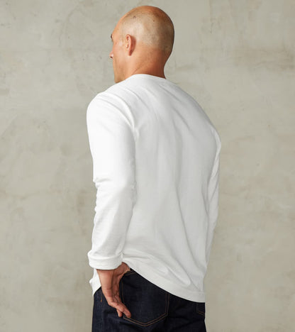 S218 Good Originals - 10.7oz Loopwheeled 2-Thread Heavyweight Longsleeve - 01 White