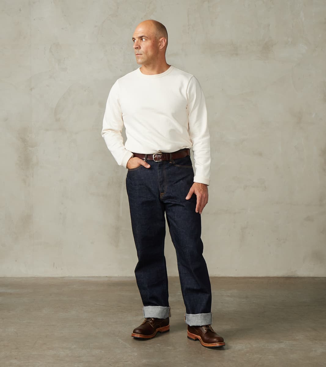 Merz b. Schwanen S218 Good Originals - 10.7oz Loopwheeled 2-Thread Hea…