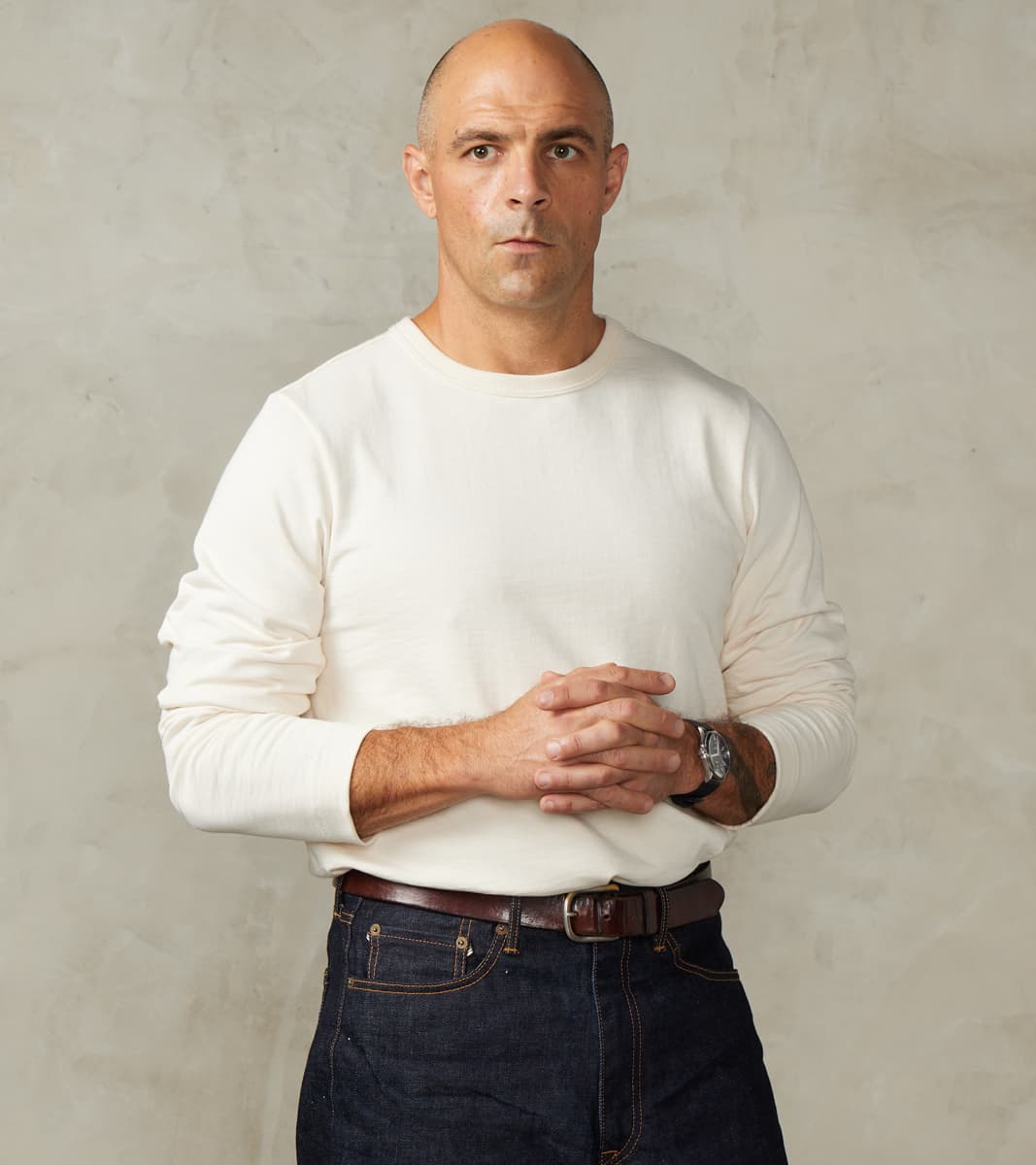 S218 Good Originals - 10.7oz Loopwheeled 2-Thread Heavyweight Longsleeve - 02 Nature