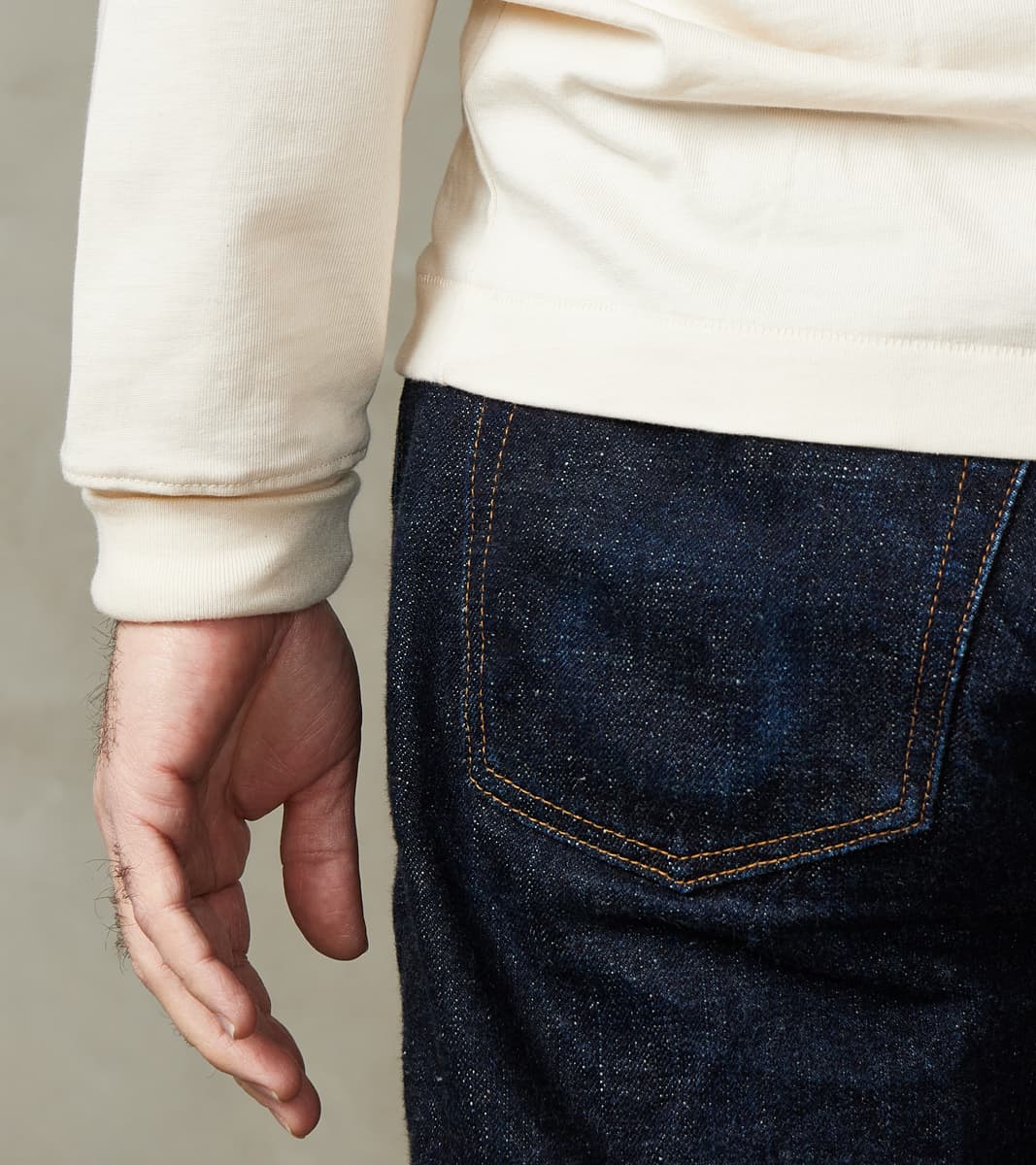 2M15 Good Originals - 6.8oz Vintage Machine 2-Thread Longsleeve - 02 Nature