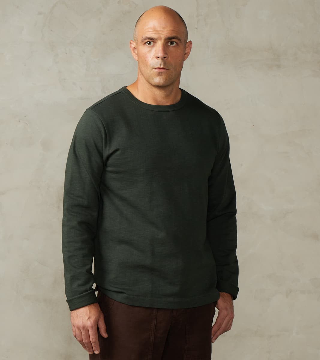 S218 Good Originals - 10.7oz Loopwheeled 2-Thread Heavyweight Longsleeve - 401 Forest