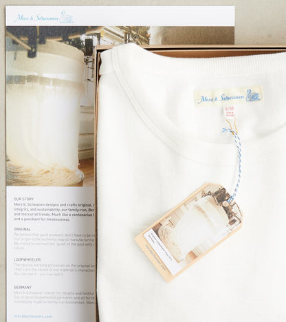 S218 Good Originals - 10.7oz Loopwheeled 2-Thread Heavyweight Longsleeve - 01 White