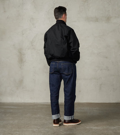 Merz b. x Dehen Pilot Jacket - 12oz H.Stevensons® Dry Waxed Herringbone - Deep Black