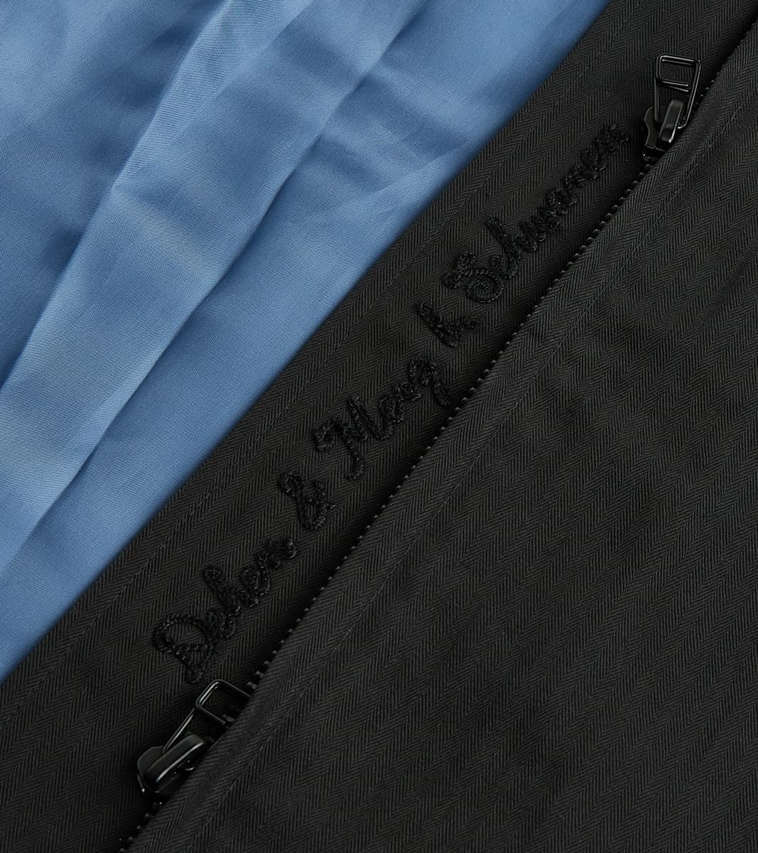 Merz b. x Dehen Pilot Jacket - 12oz H.Stevensons® Dry Waxed Herringbone - Deep Black