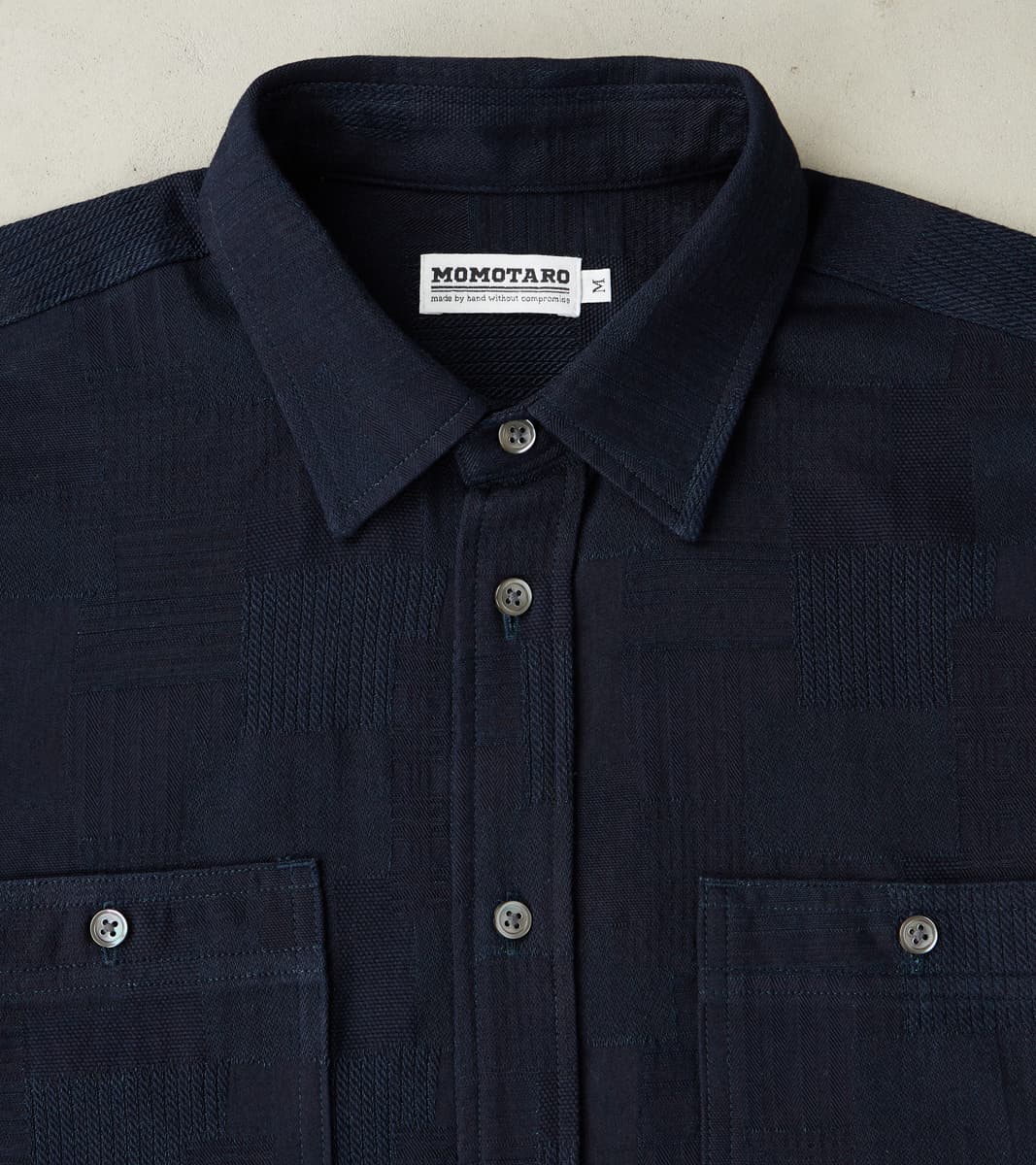 MXLS1026 - Work Shirt - Jacquard Indigo Patchwork