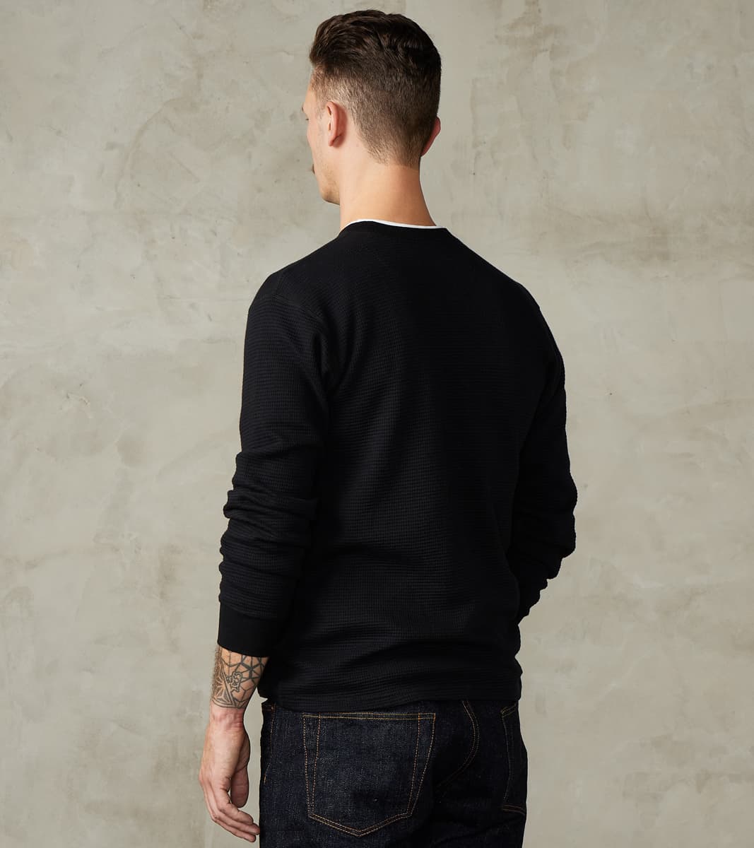 MMTS6030 Suvin Cotton Long Sleeve Thermal - Black