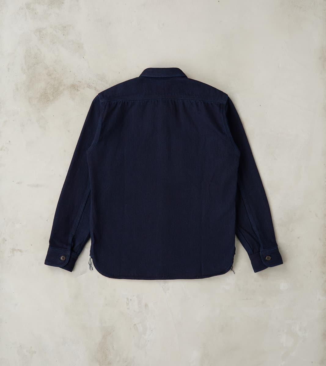 MZLS1070 - Work Shirt - Heavyweight Indigo Sashiko Dobby