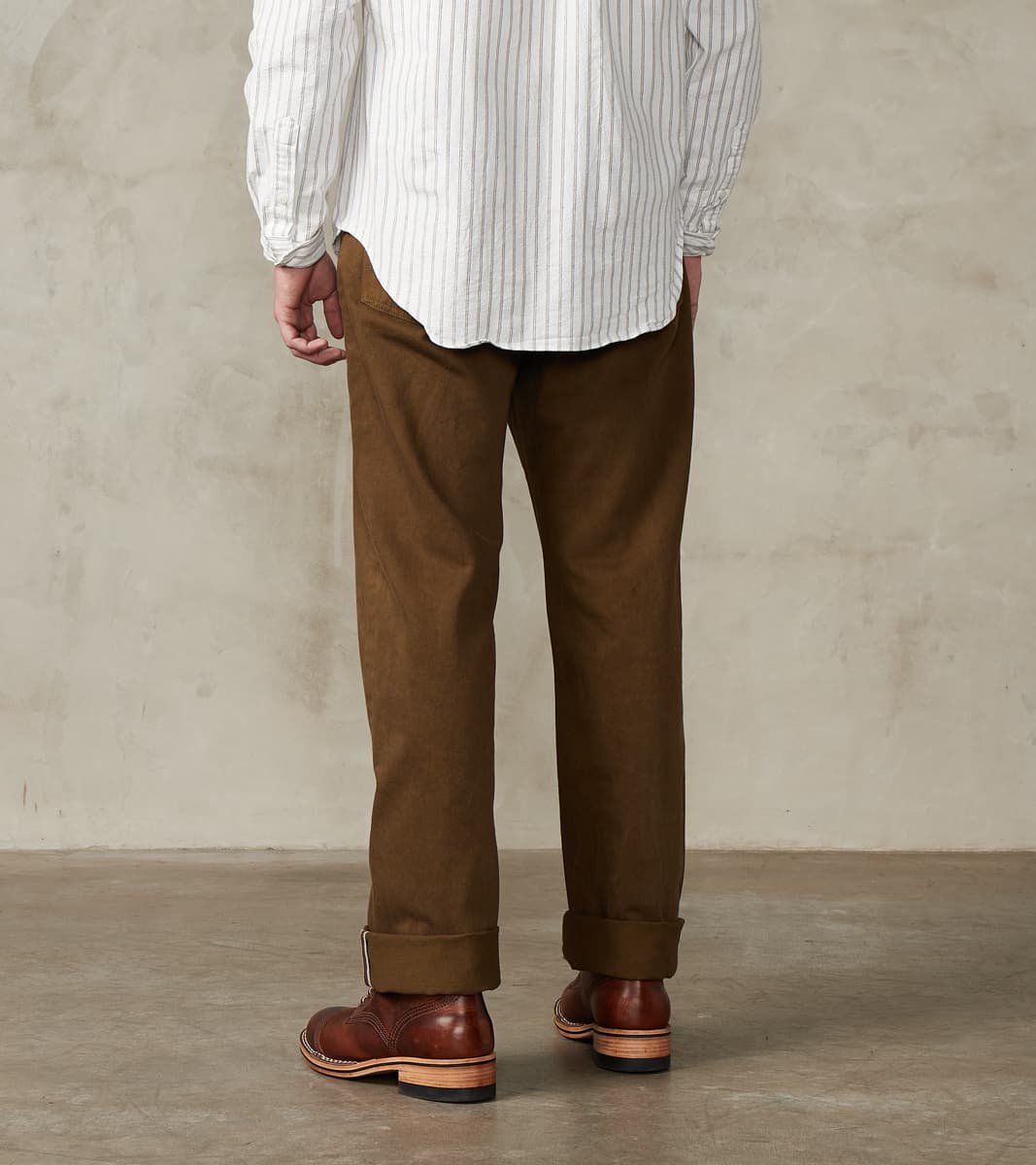 MMJZ6403 - #100 Straight - Moss Dyed Selvedge Twill
