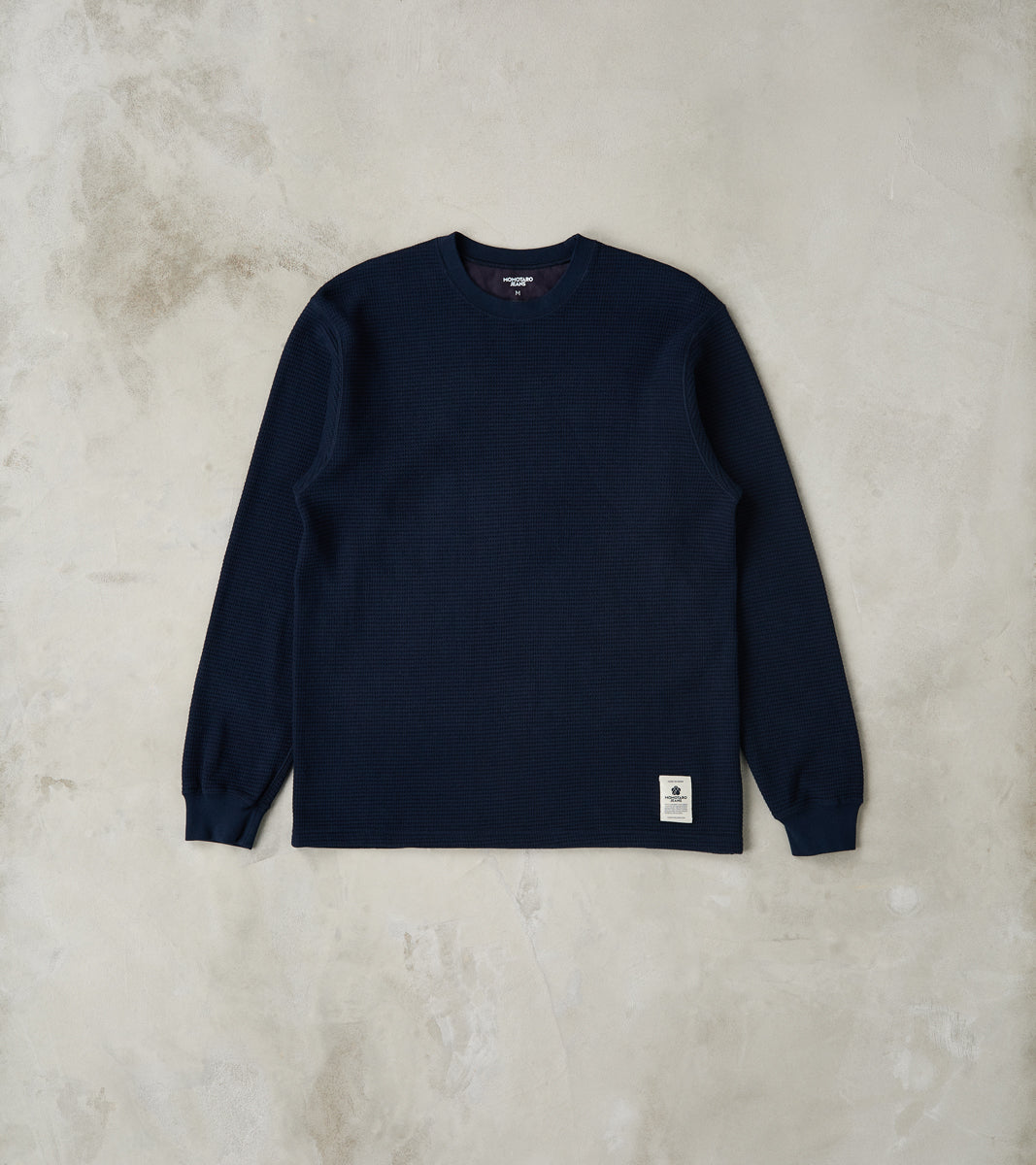 Momotaro Jeans MMTS6030 Suvin Cotton Long Sleeve Thermal - Navy