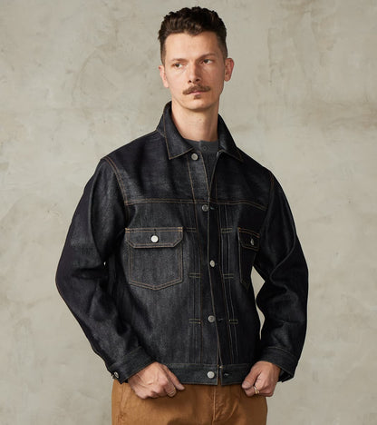 Momotaro Jeans MMGJ0202 - #002 Silk Denim Jacket - 15oz Indigo Cotton …