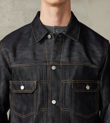 MMGJ0202 - #002 Silk Denim Jacket - 15oz Indigo Cotton x Silk