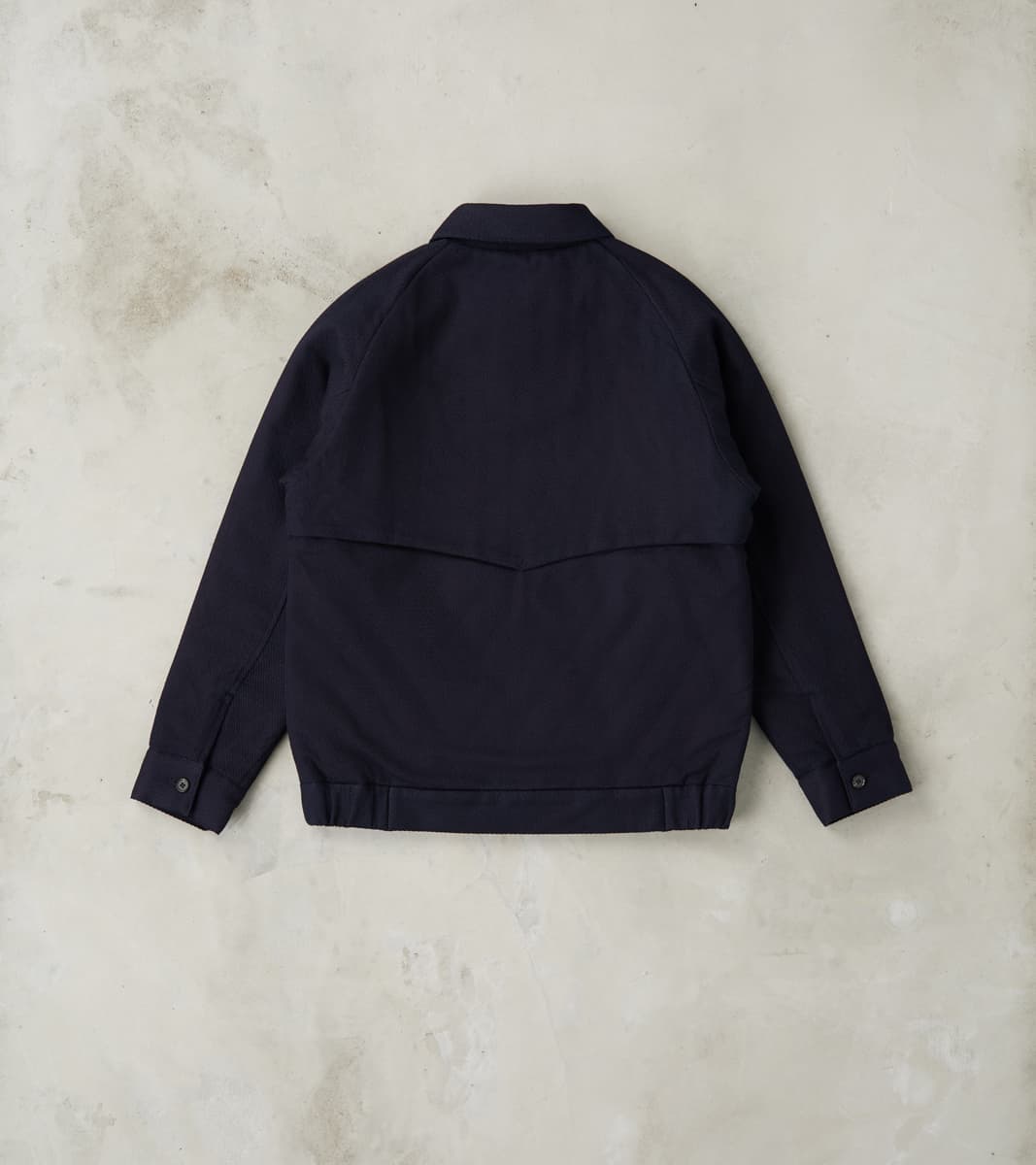 MXOT1314 - Harrington Jacket - Indigo Wool Weft Sashiko Jacquard