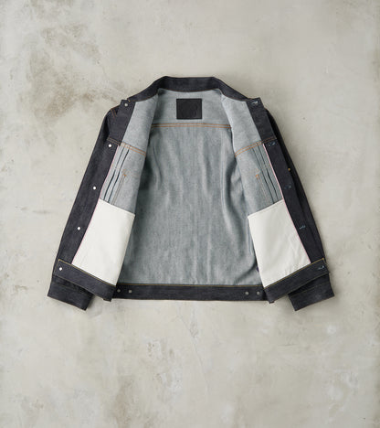 MMGJ0202 - #002 Silk Denim Jacket - 15oz Indigo Cotton x Silk