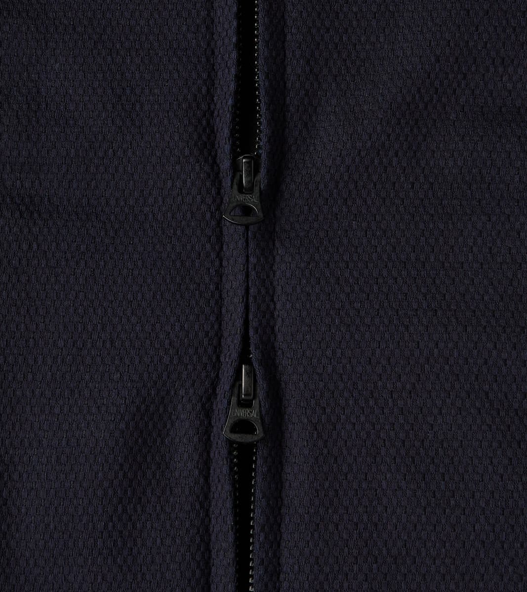 MXOT1314 - Harrington Jacket - Indigo Wool Weft Sashiko Jacquard