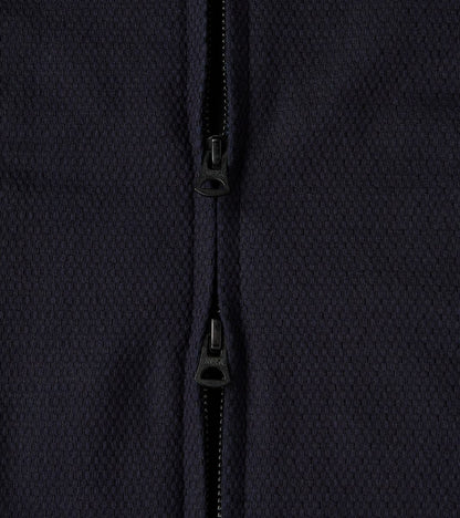 MXOT1314 - Harrington Jacket - Indigo Wool Weft Sashiko Jacquard