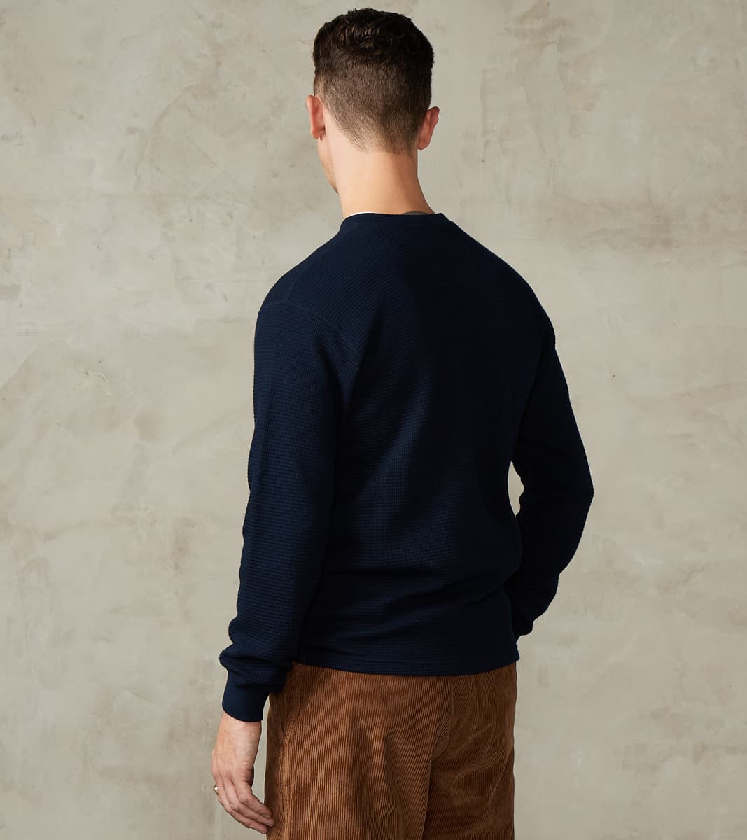 MMTS6030 Suvin Cotton Long Sleeve Thermal - Navy