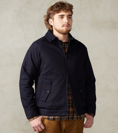 Momotaro Jeans - MXOT1314 - Harrington Jacket - Indigo Wool Weft Sashi…