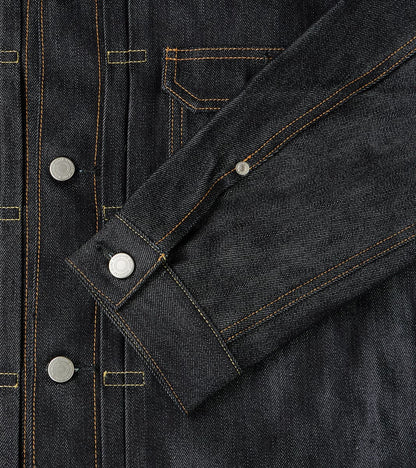 MMGJ0202 - #002 Silk Denim Jacket - 15oz Indigo Cotton x Silk