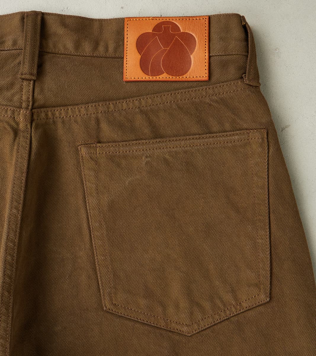 MMJZ6403 - #100 Straight - Moss Dyed Selvedge Twill