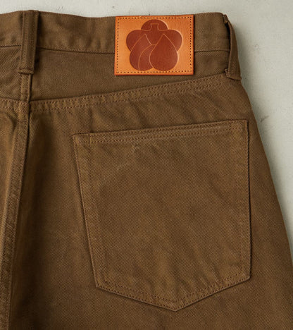 MMJZ6403 - #100 Straight - Moss Dyed Selvedge Twill