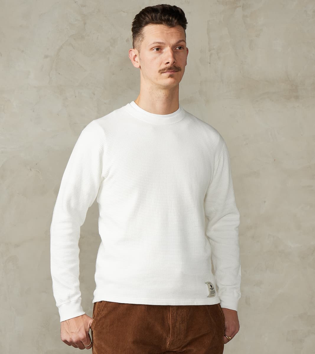 MMTS6030 Suvin Cotton Long Sleeve Thermal - White