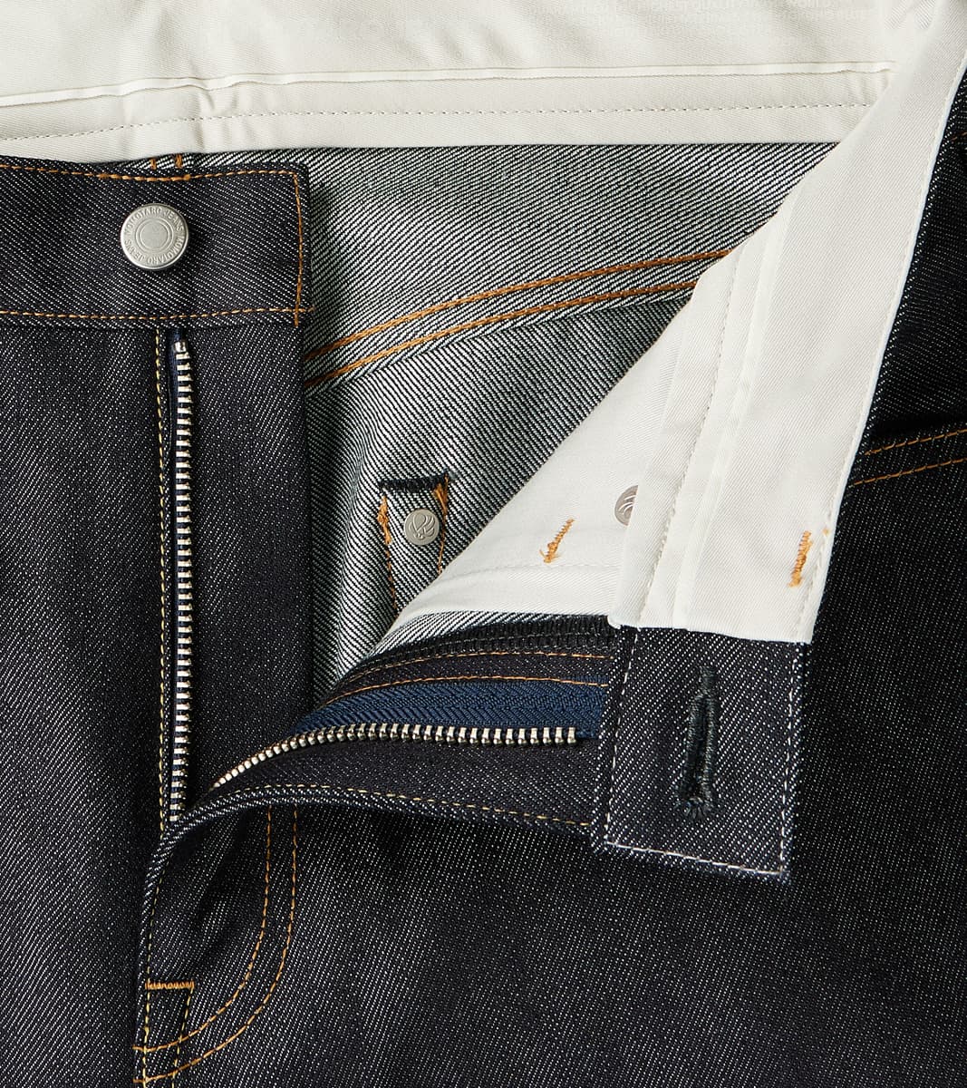 MMJZ0102 - #100 Standard Straight - 15oz Indigo Cotton x Silk