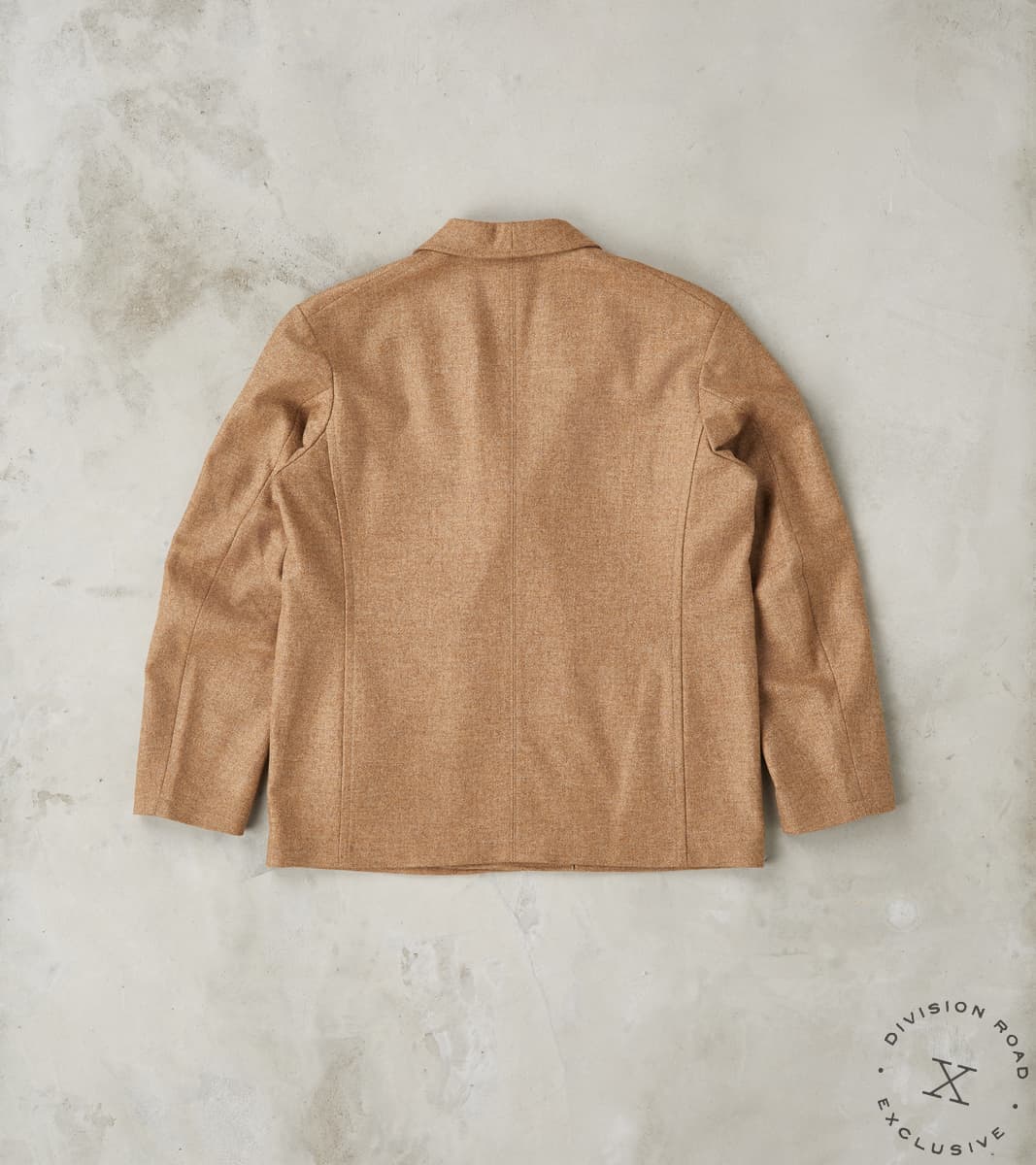 French Army Shawl Sack Jacket - Abraham Moon® Camel Merino Twill