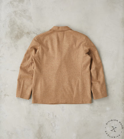 French Army Shawl Sack Jacket - Abraham Moon® Camel Merino Twill