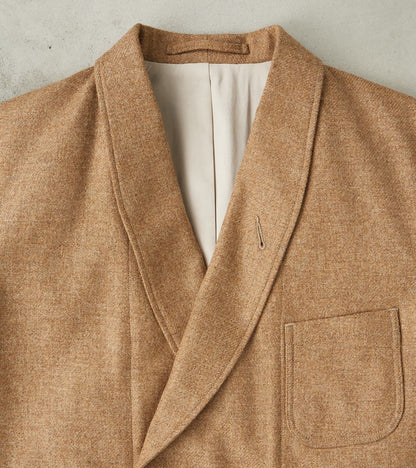 French Army Shawl Sack Jacket - Abraham Moon® Camel Merino Twill