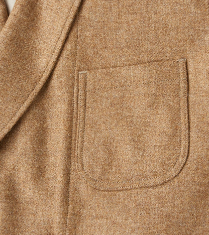 French Army Shawl Sack Jacket - Abraham Moon® Camel Merino Twill