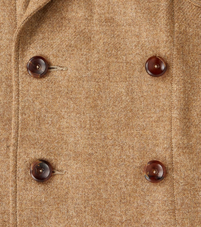 French Army Shawl Sack Jacket - Abraham Moon® Camel Merino Twill