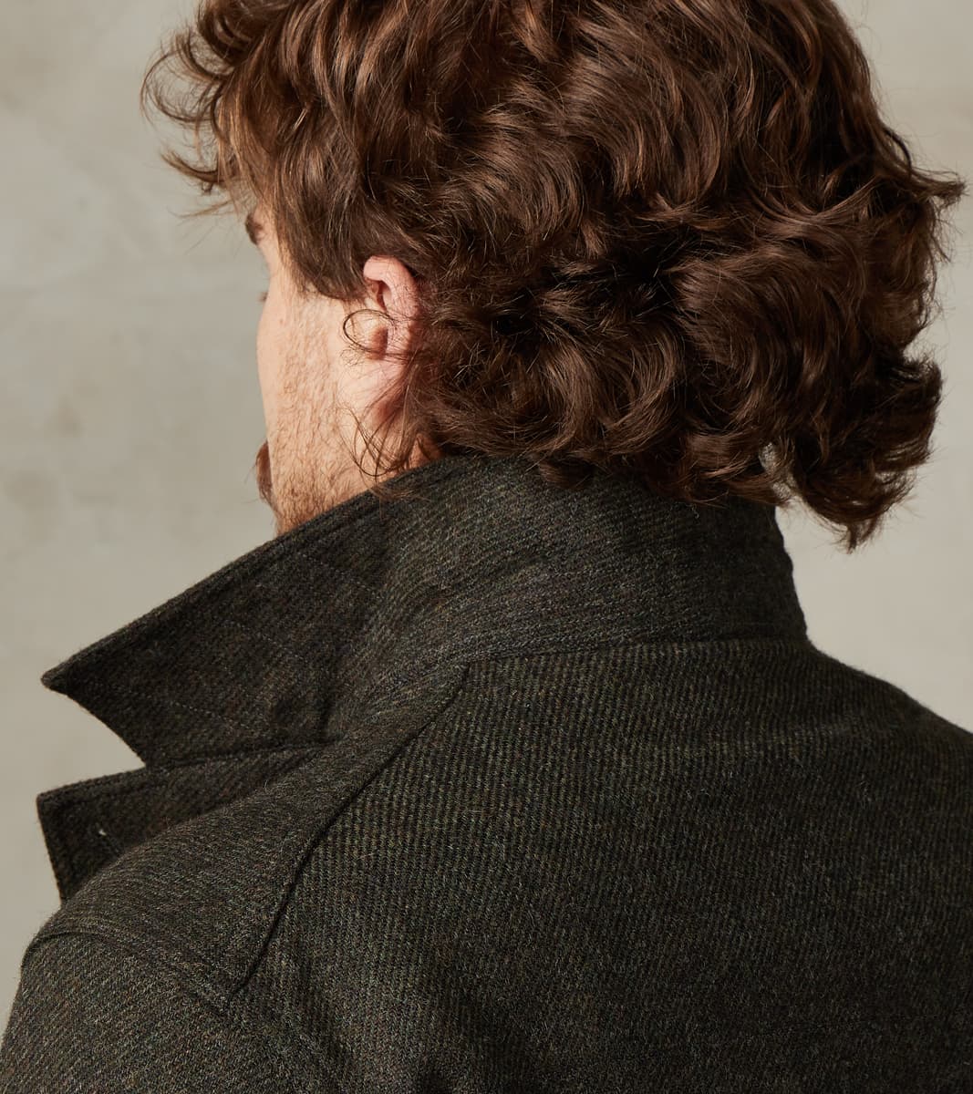 French Army F-2 Fatigue Jacket - Fox Brothers® Dark Olive Tweed Twill