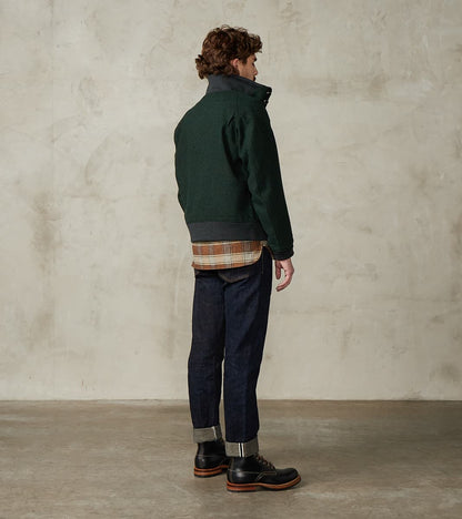 American Vector Bomber -  Fox Brothers® Dark Moss Exmoor Twill