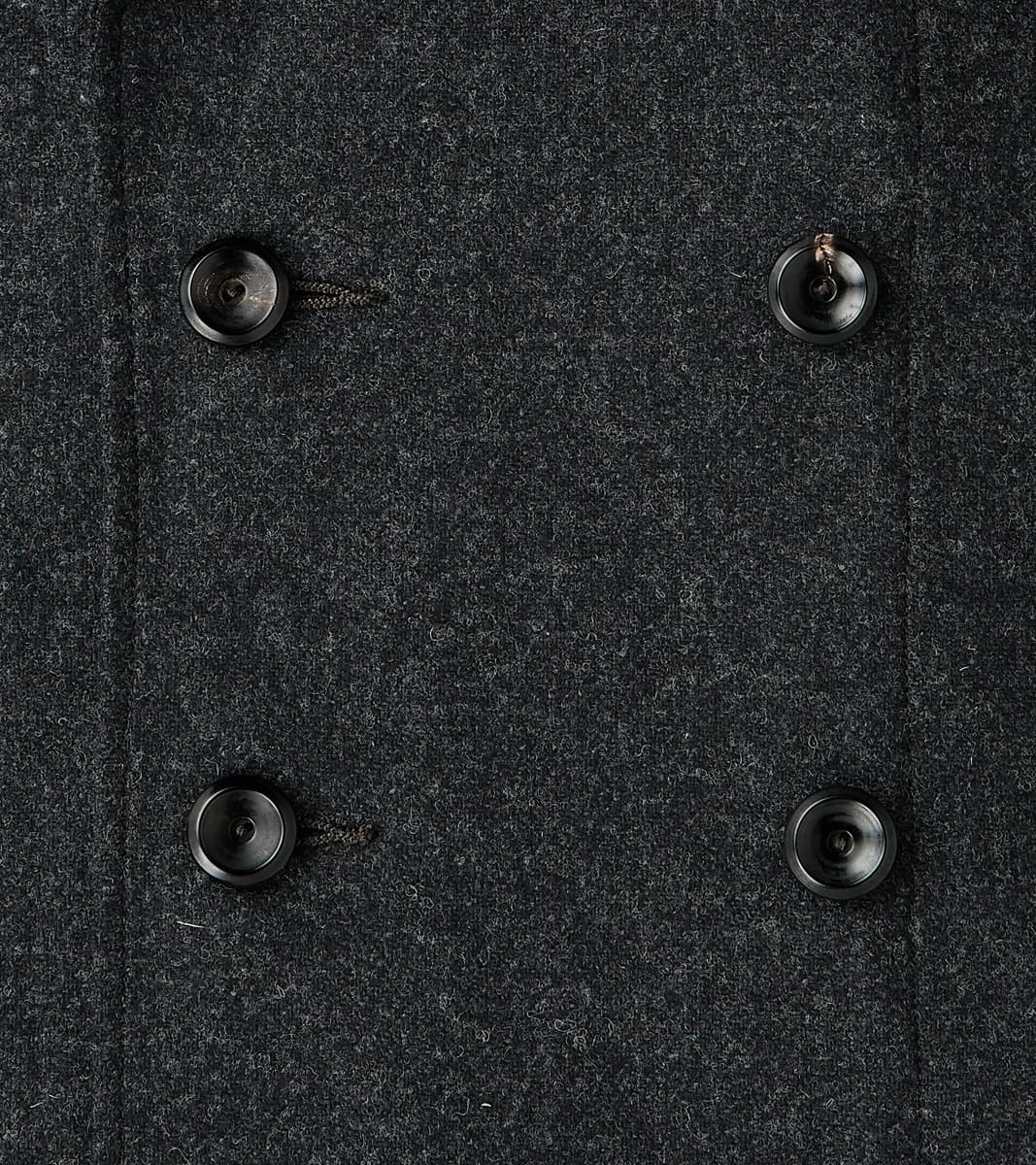 French Army Shawl Sack Jacket - Abraham Moon® Coal Merino Twill