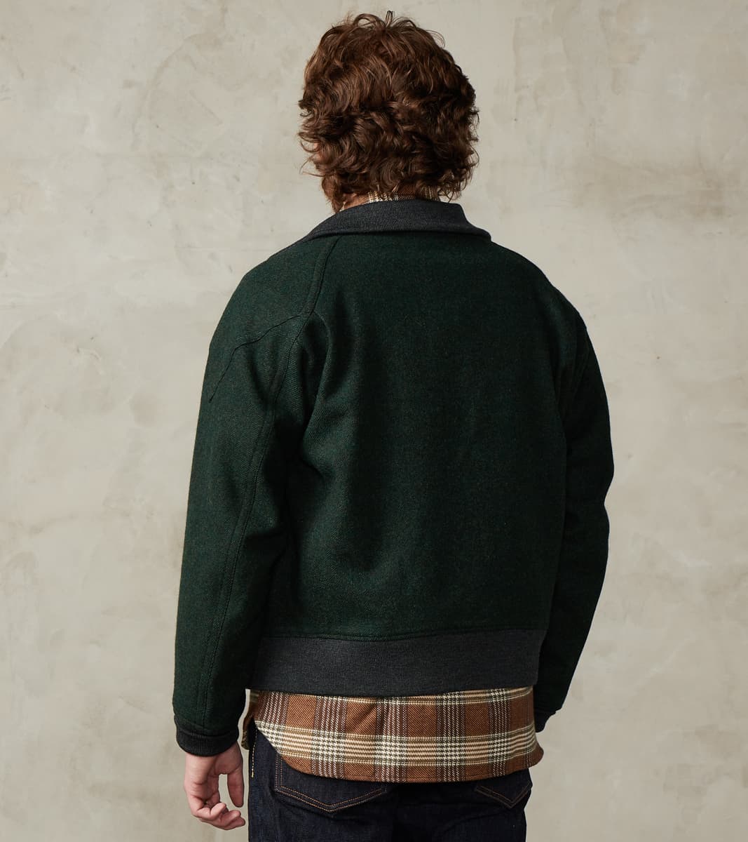 American Vector Bomber -  Fox Brothers® Dark Moss Exmoor Twill