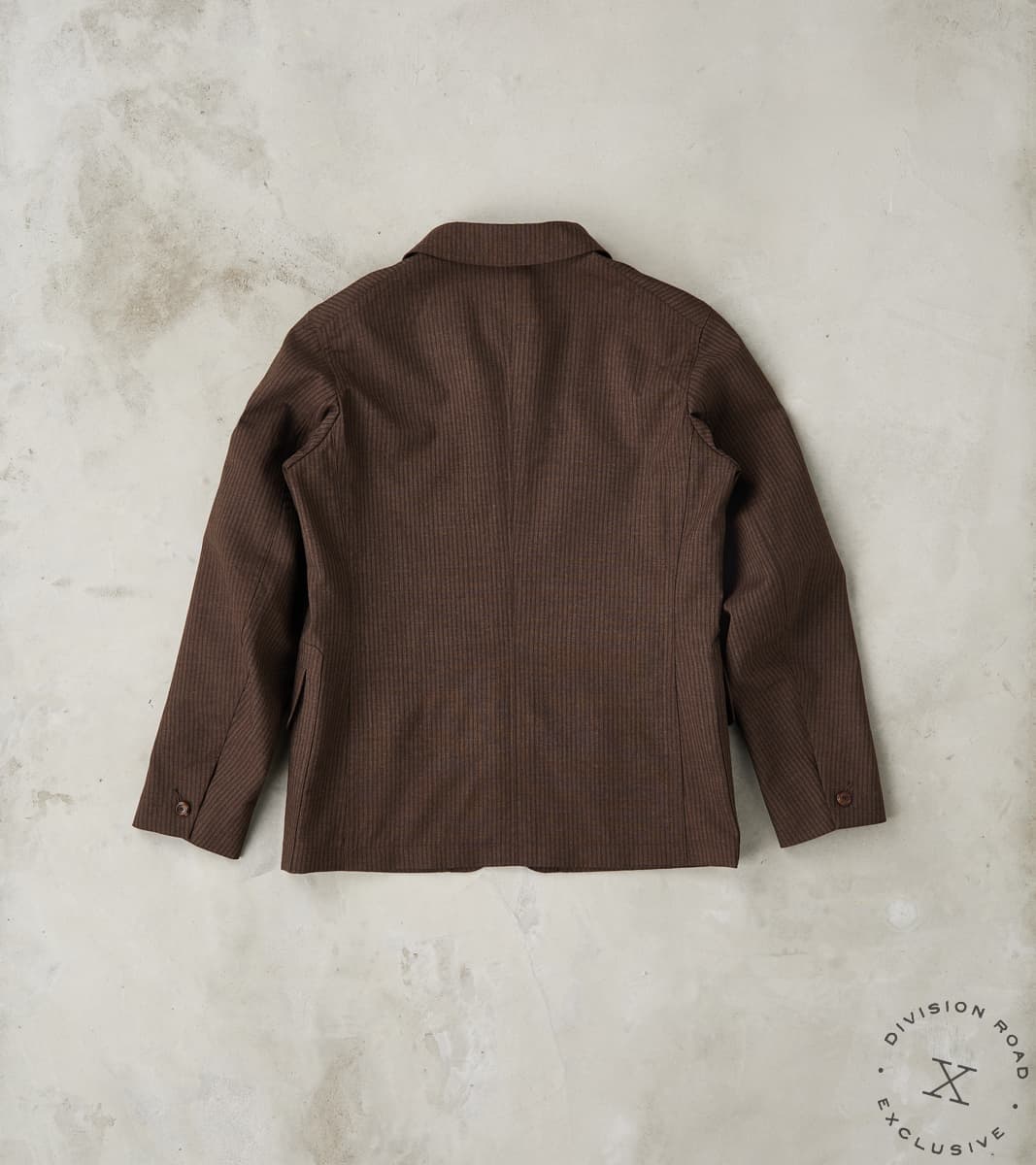 English Hunt Work Jacket - Fox Brothers® Walnut Stripe Worsted City Cloth