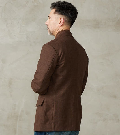 American Sack Jacket - Fox Brothers® Chestnut Worsted Air Cloth