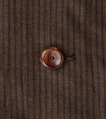 English Hunt Work Jacket - Fox Brothers® Walnut Stripe Worsted City Cloth