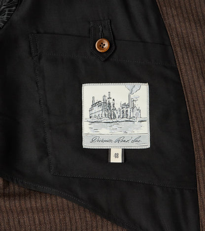 English Hunt Work Jacket - Fox Brothers® Walnut Stripe Worsted City Cloth