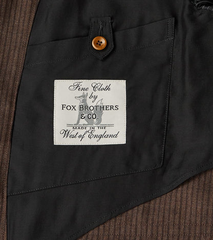 English Hunt Work Jacket - Fox Brothers® Walnut Stripe Worsted City Cloth