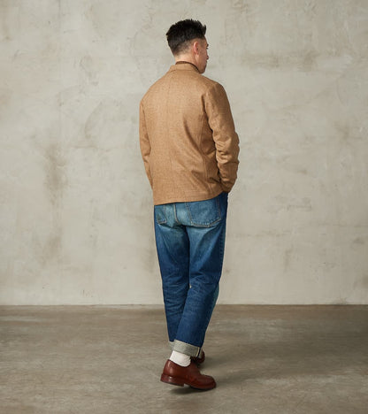 French Army Shawl Sack Jacket - Abraham Moon® Camel Merino Twill