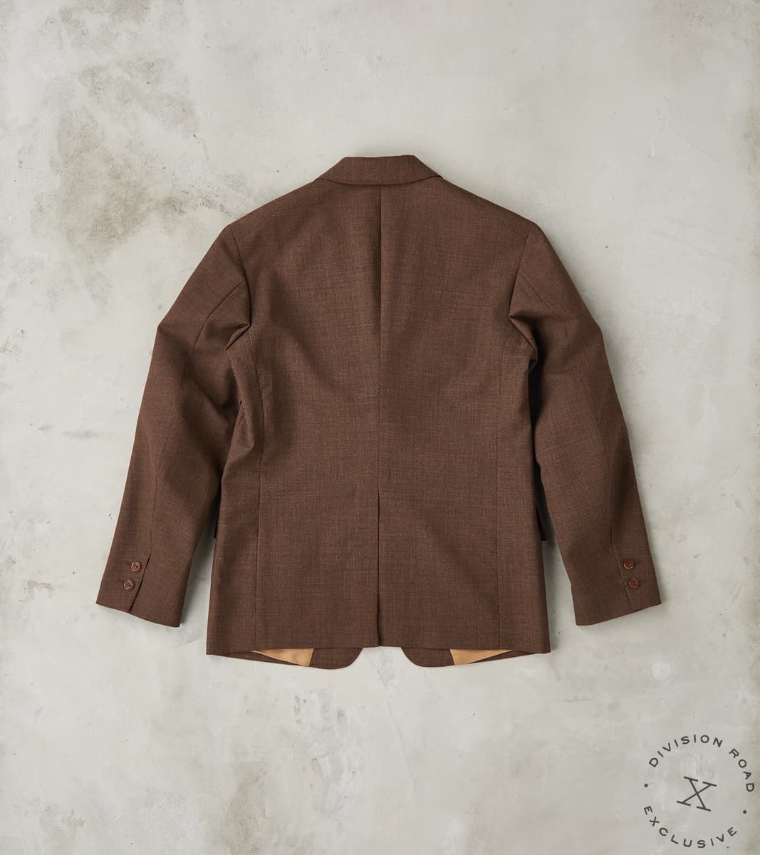 American Sack Jacket - Fox Brothers® Chestnut Worsted Air Cloth