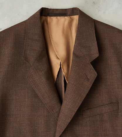 American Sack Jacket - Fox Brothers® Chestnut Worsted Air Cloth
