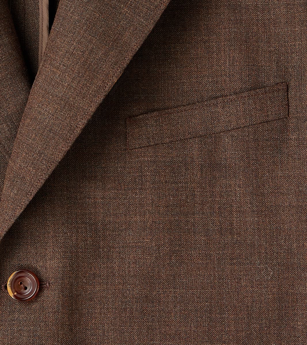 American Sack Jacket - Fox Brothers® Chestnut Worsted Air Cloth