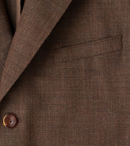 American Sack Jacket - Fox Brothers® Chestnut Worsted Air Cloth