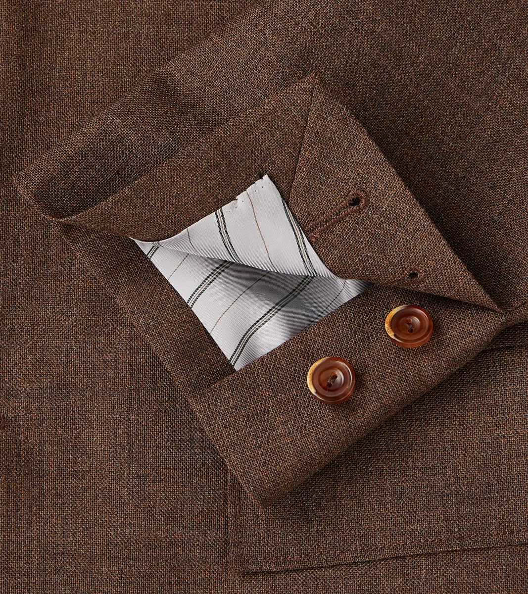 American Sack Jacket - Fox Brothers® Chestnut Worsted Air Cloth