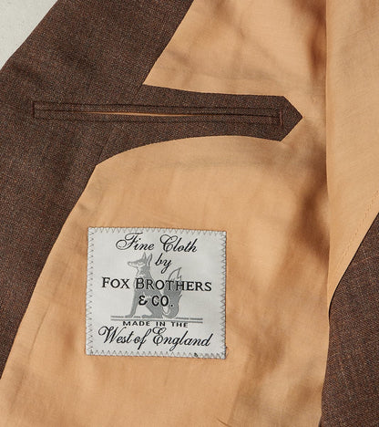 American Sack Jacket - Fox Brothers® Chestnut Worsted Air Cloth
